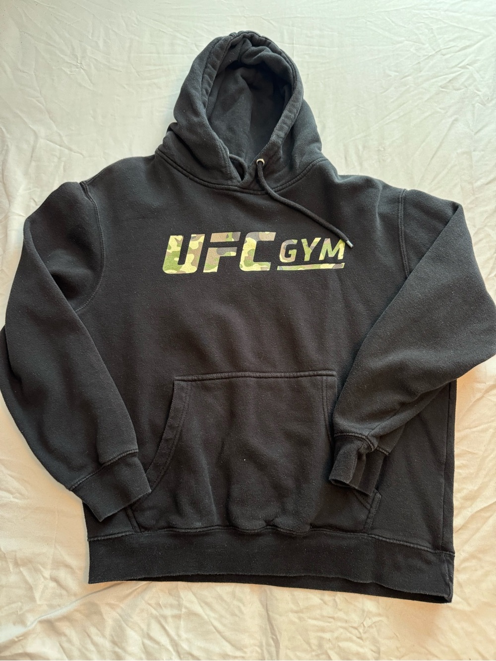 UFC Gym Black Hoodie with Camouflage Logo